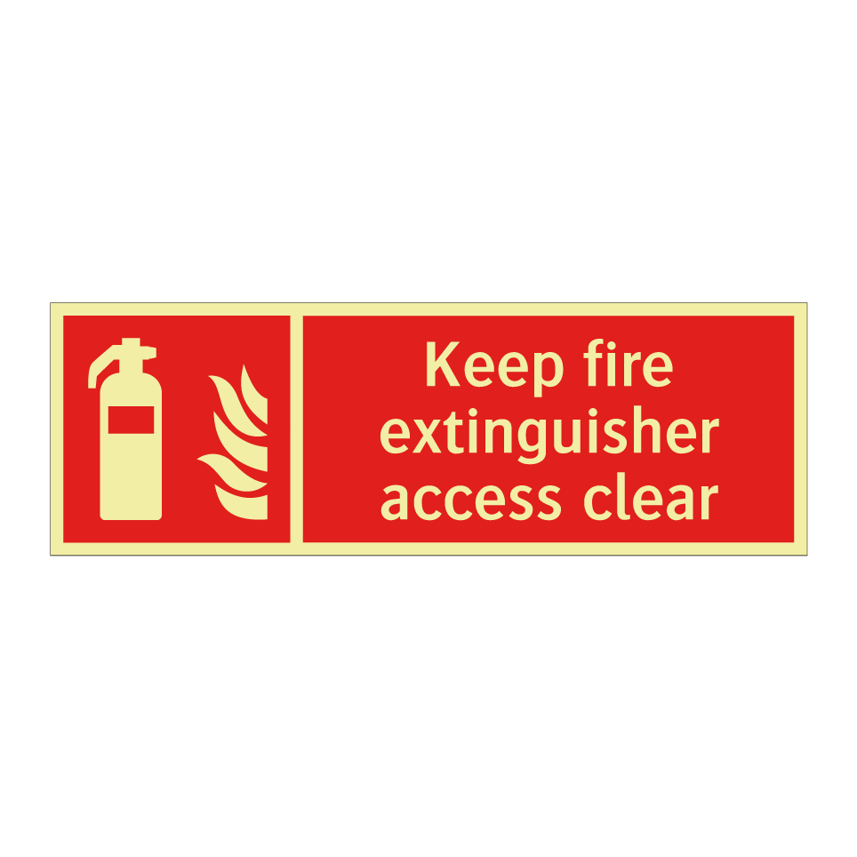 Keep fire extinguisher access clear