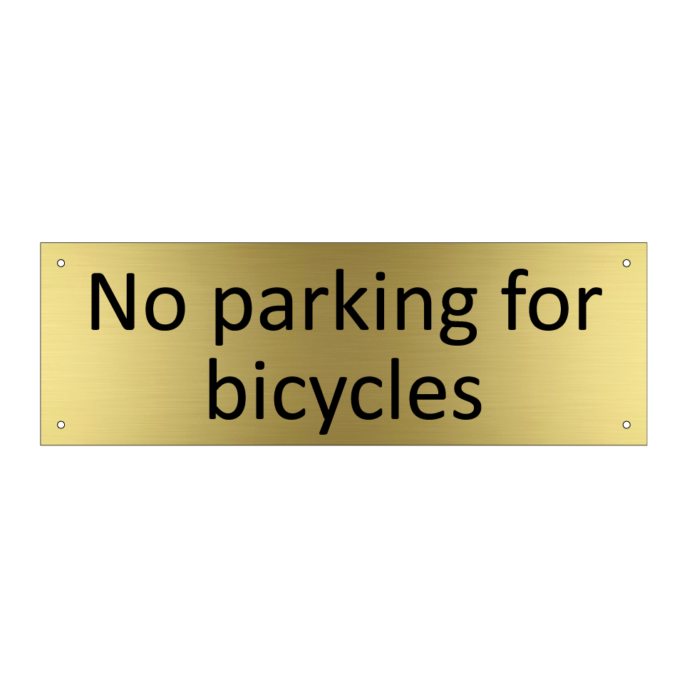 No parking for bicycles