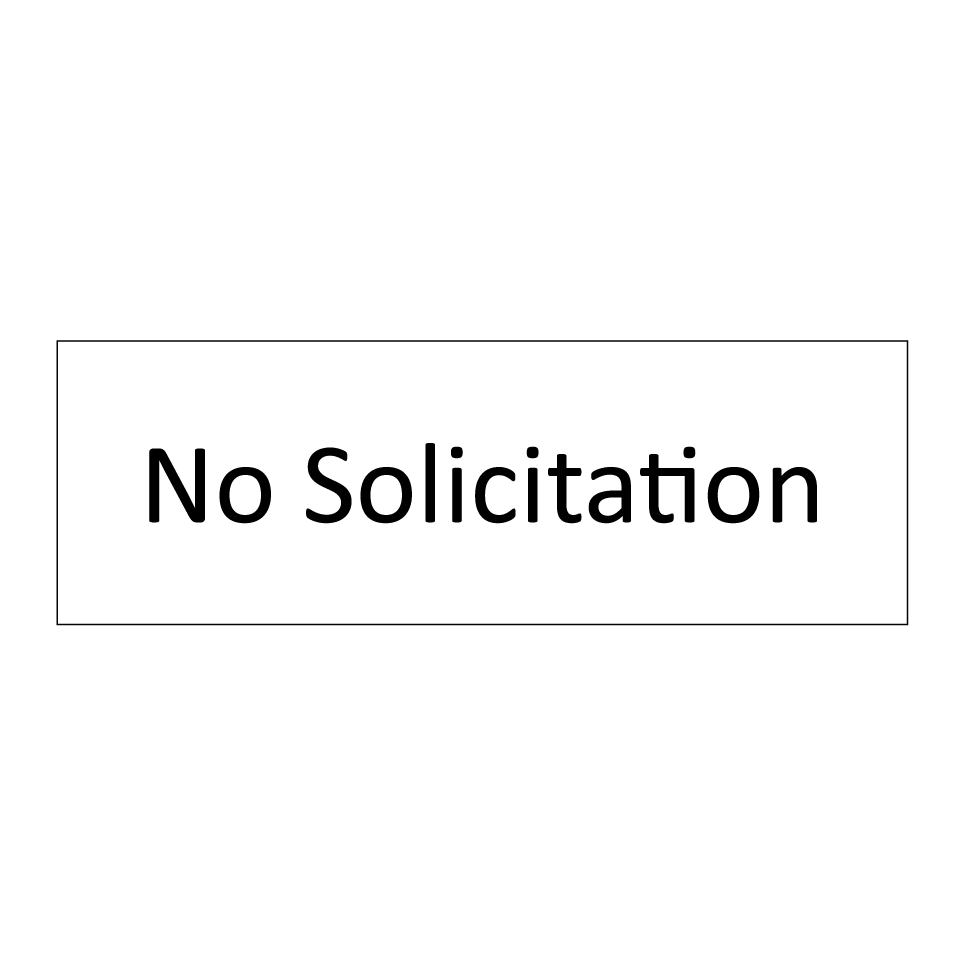 No Solicitation