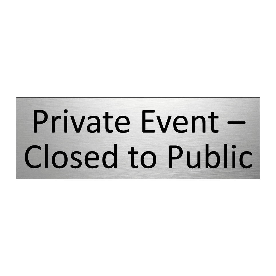 Private Event – Closed to Public