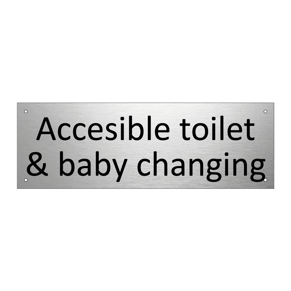 Accesible toilet & baby changing