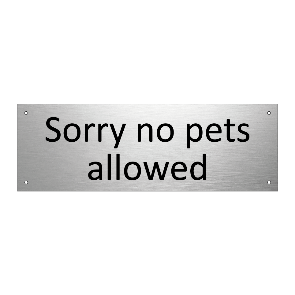 Sorry no pets allowed