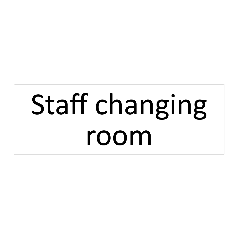 Staff changing room