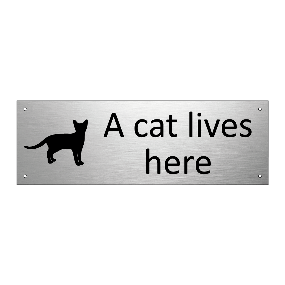 A cat lives here