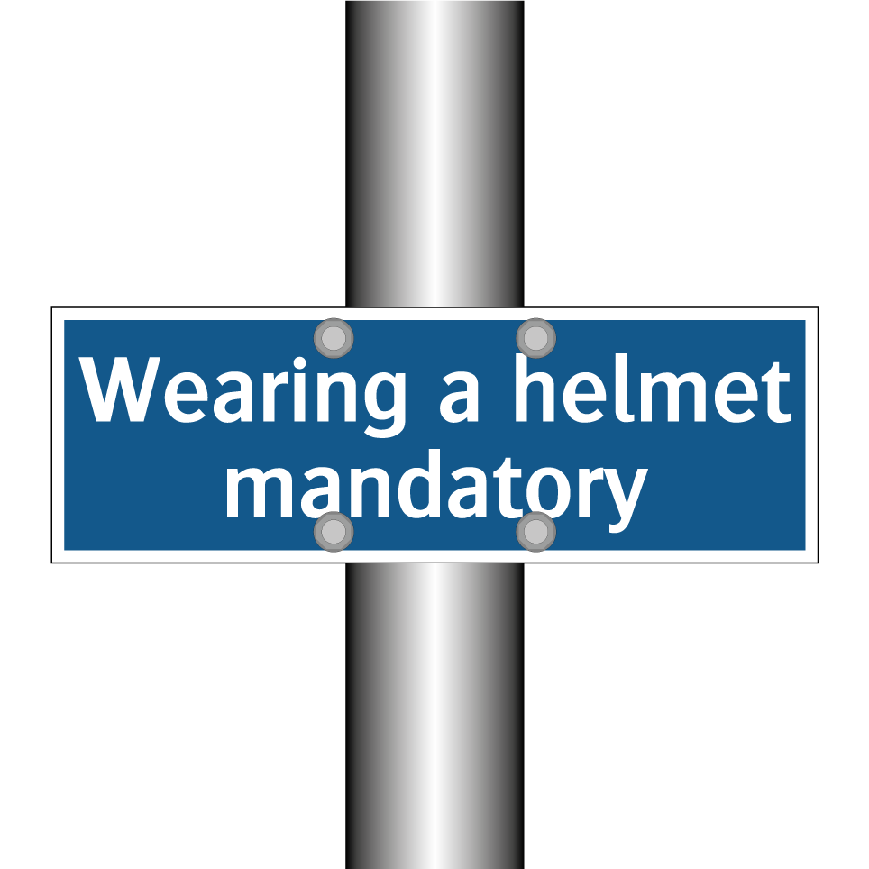 Wearing a helmet mandatory