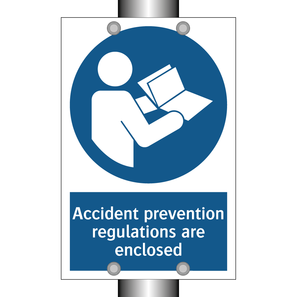 Accident prevention regulations are enclosed