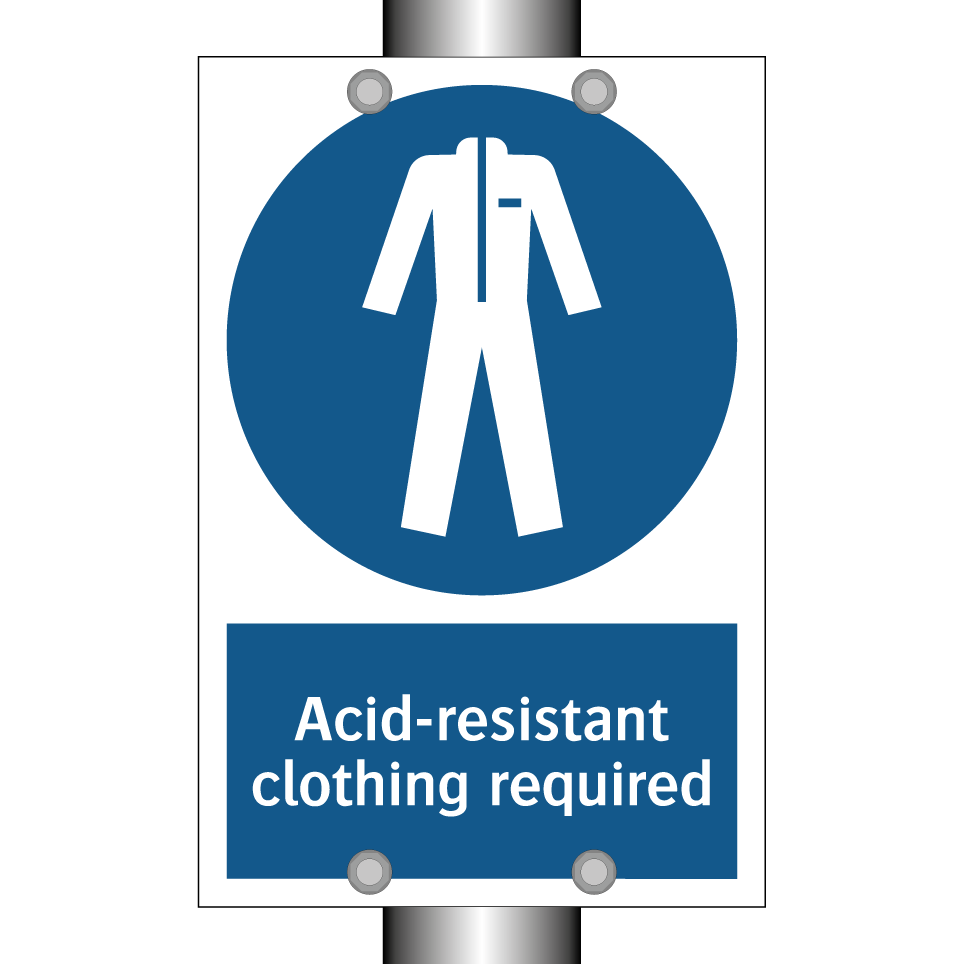 Acid-resistant clothing required