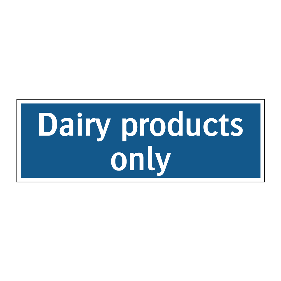 Dairy products only