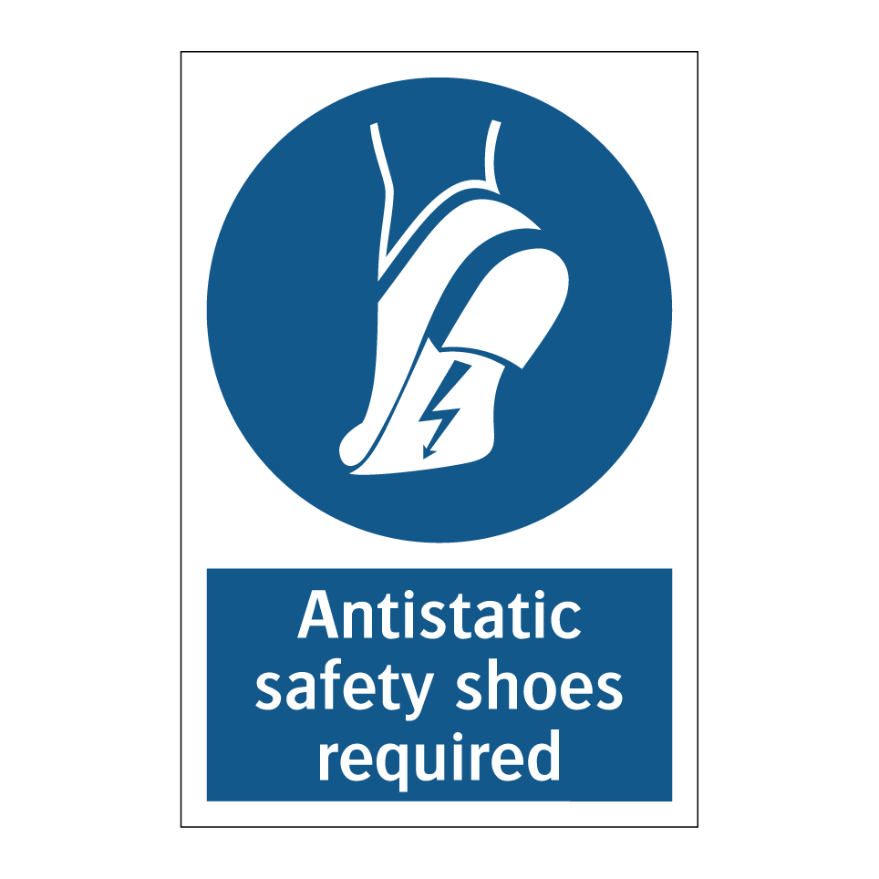 Antistatic safety shoes required