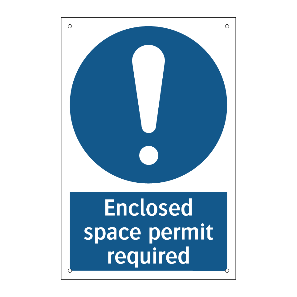 Enclosed space permit required