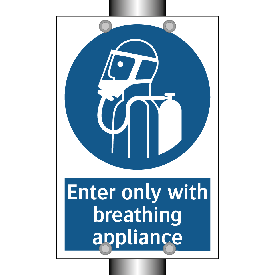 Enter only with breathing appliance