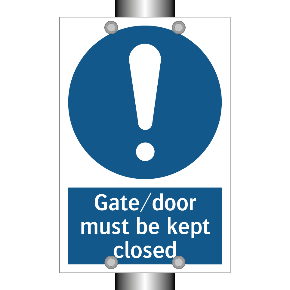 Gate/door must be kept closed