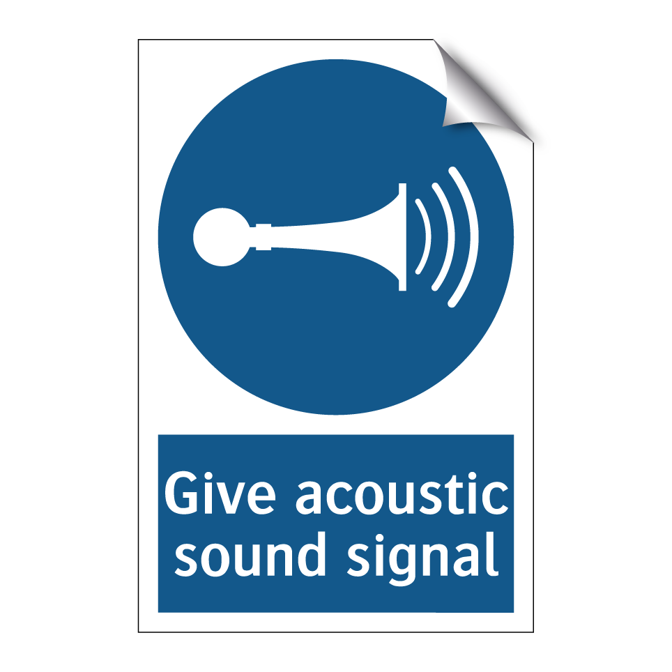Give acoustic sound signal