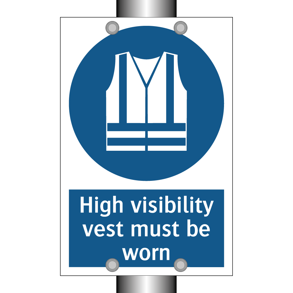 High visibility vest must be worn