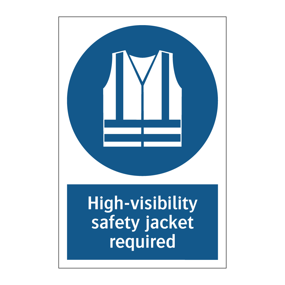 High-visibility safety jacket required