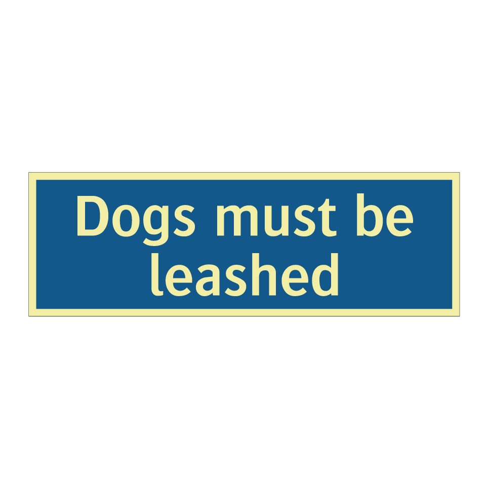 Dogs must be leashed