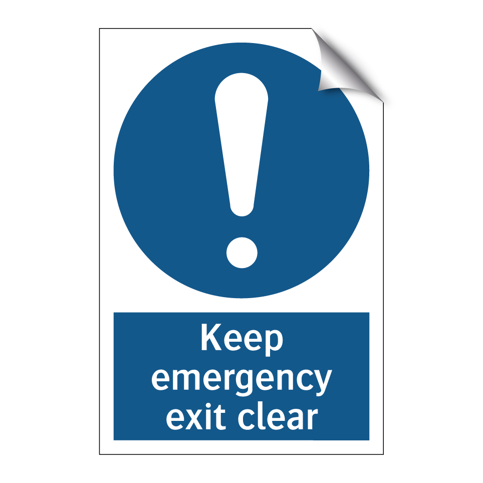 Keep emergency exit clear