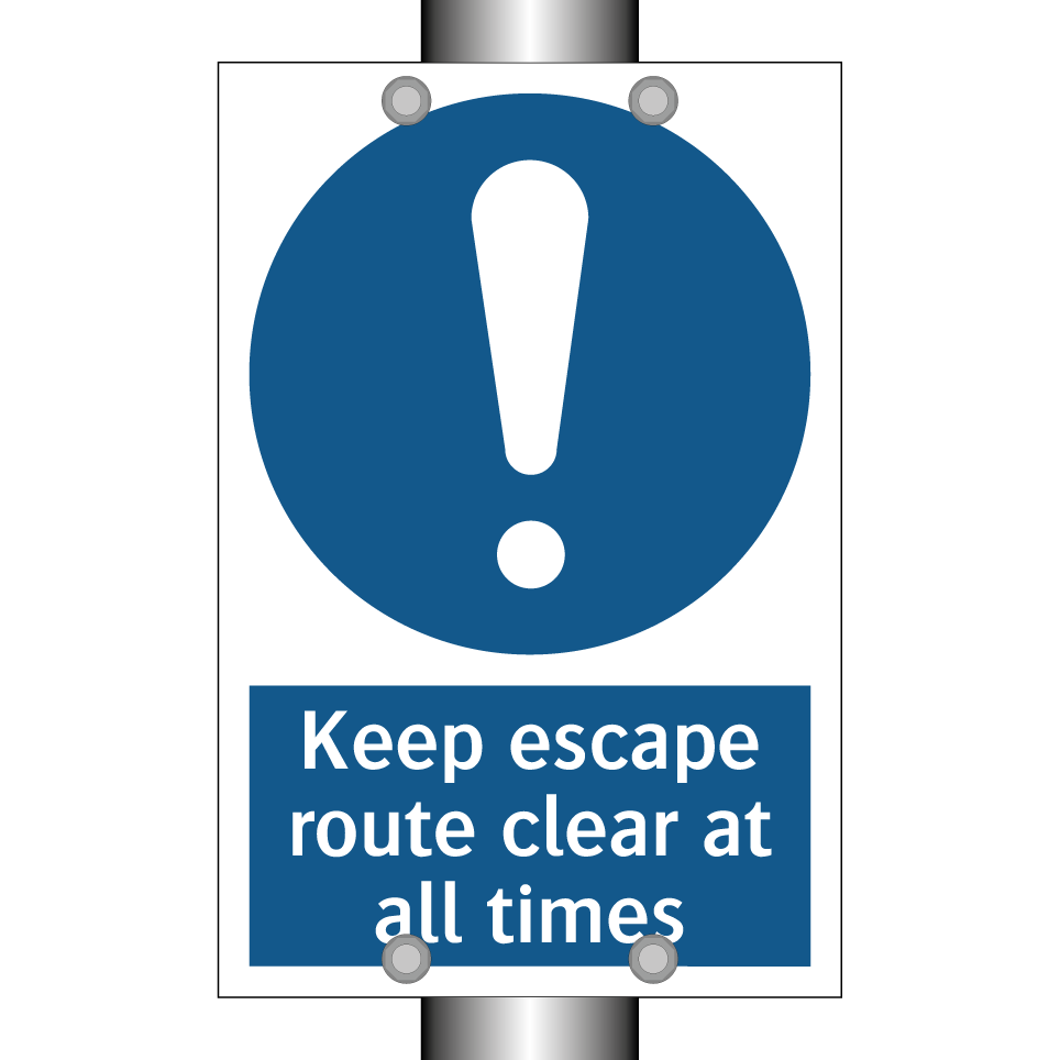 Keep escape route clear at all times