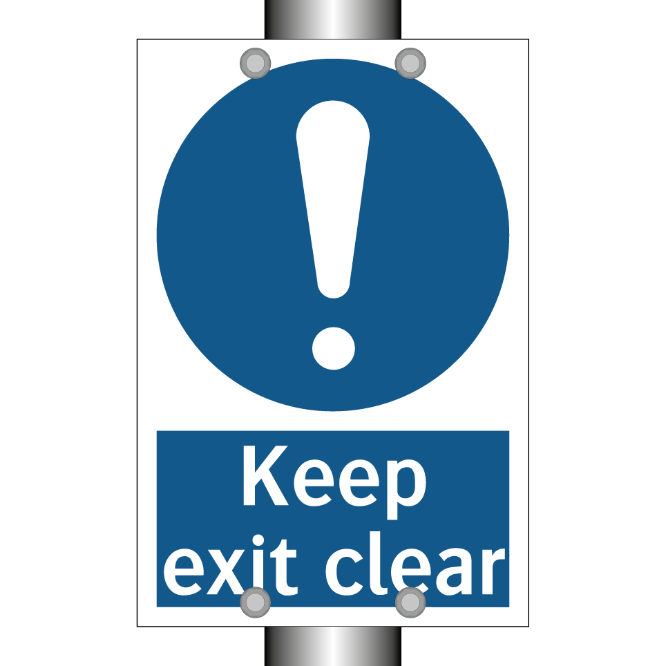 Keep exit clear