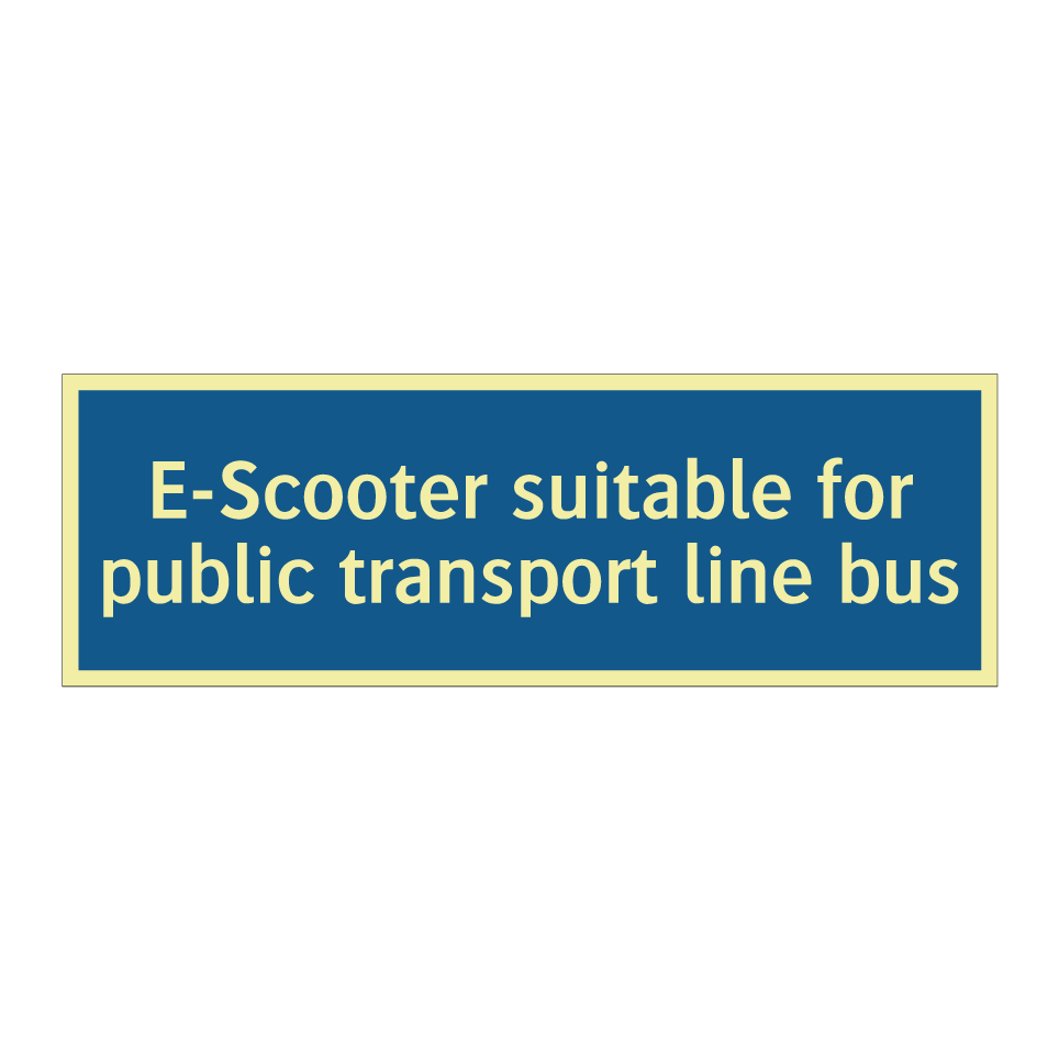 E-Scooter suitable for public transport line bus