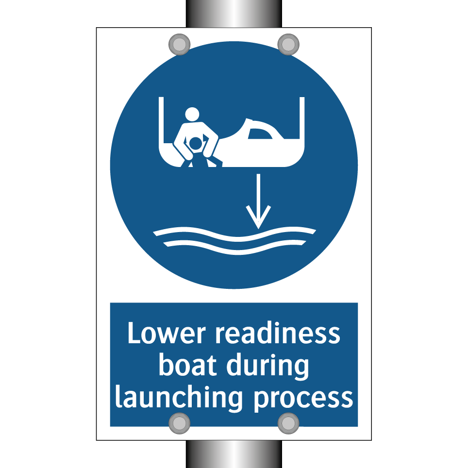Lower readiness boat during launching process