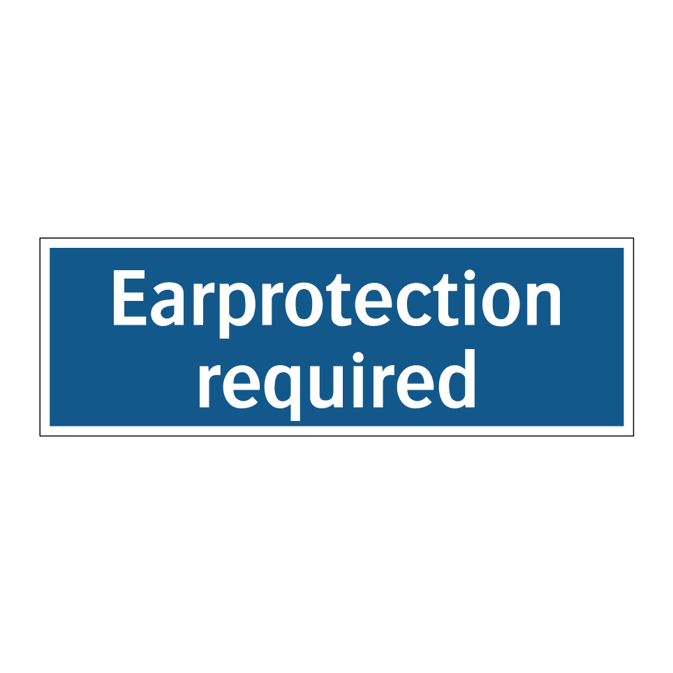 Earprotection required