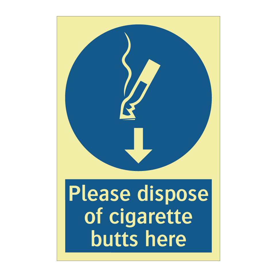 Please dispose of cigarette butts here