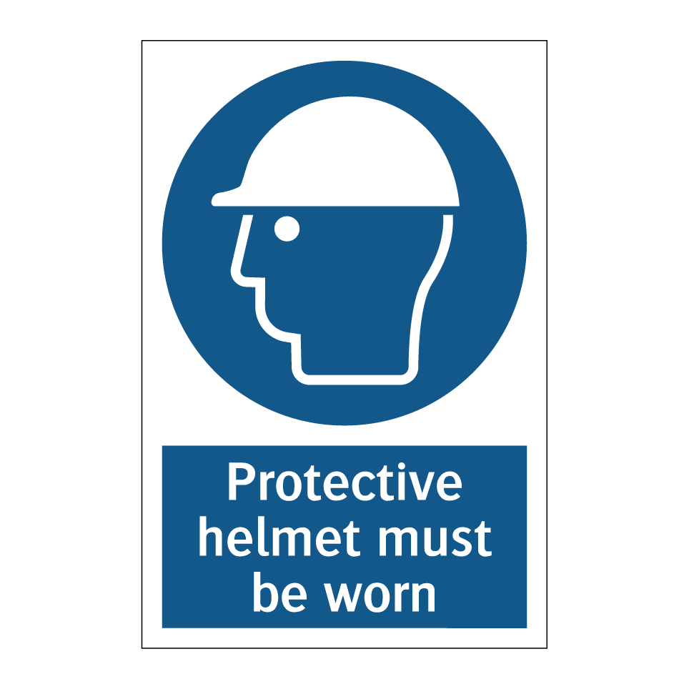 Protective helmet must be worn