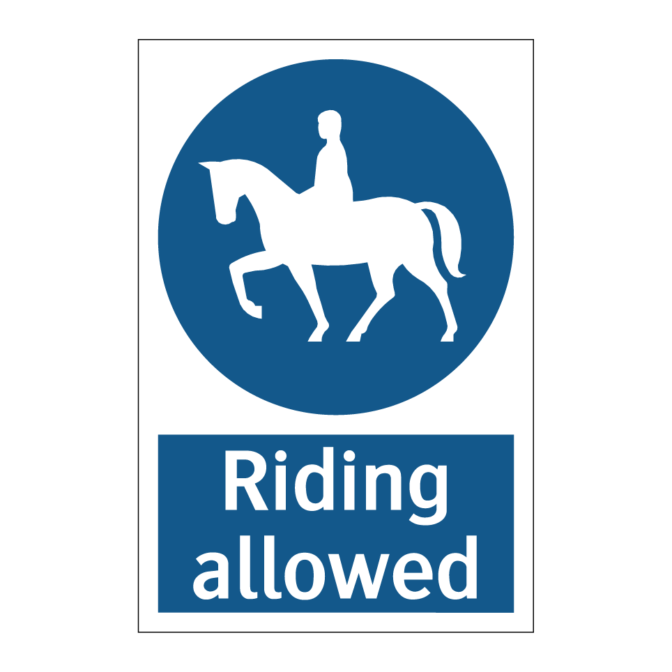 Riding allowed