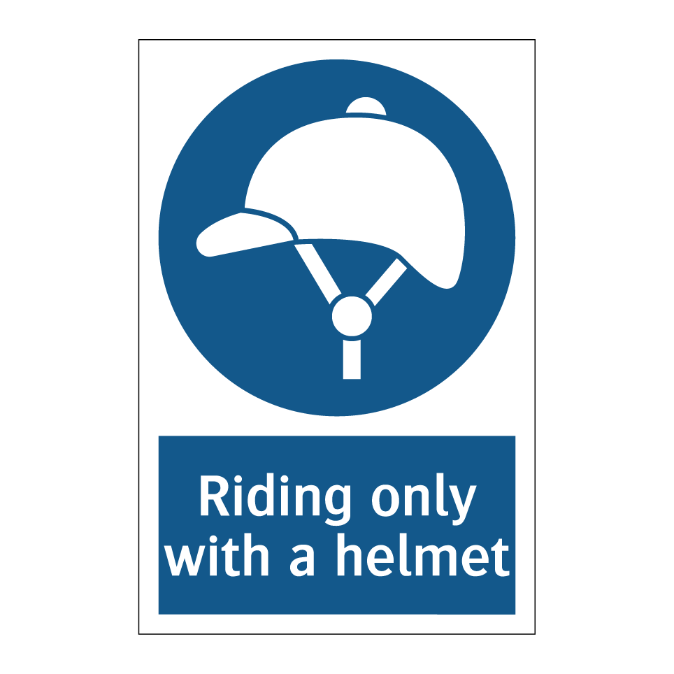 Riding only with a helmet