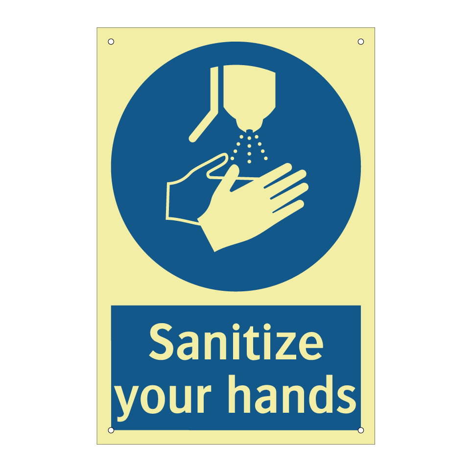 Sanitize your hands