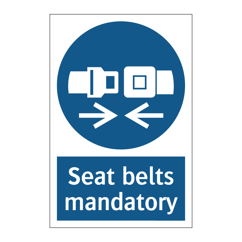 Seat belts mandatory