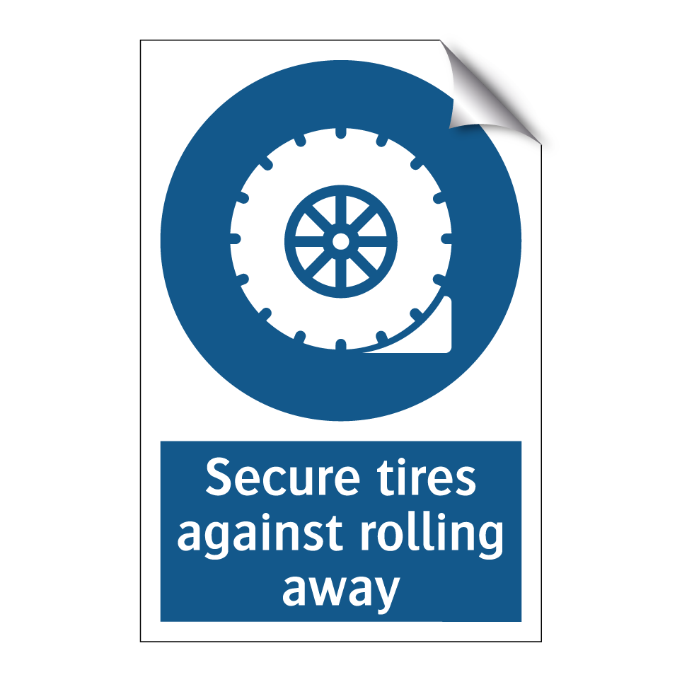 Secure tires against rolling away