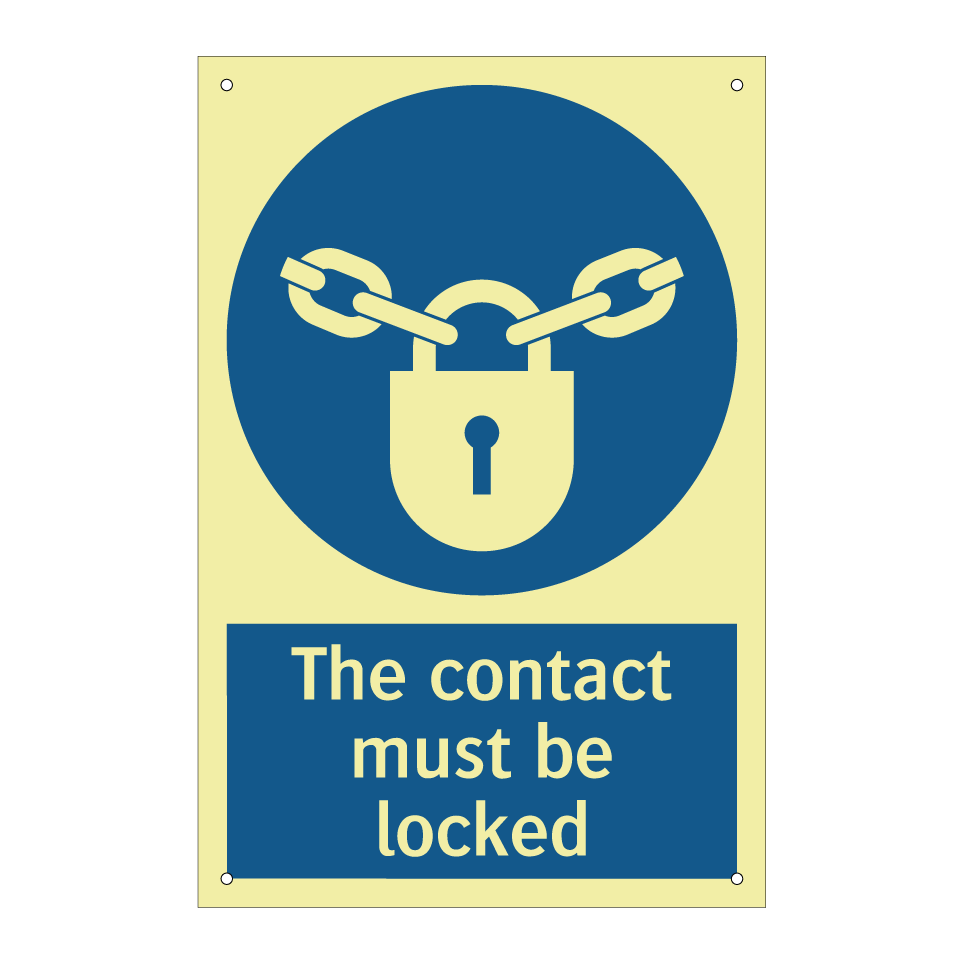 The contact must be locked