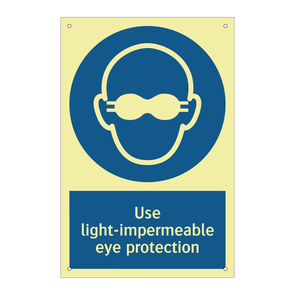 Use light-impermeable eye protection