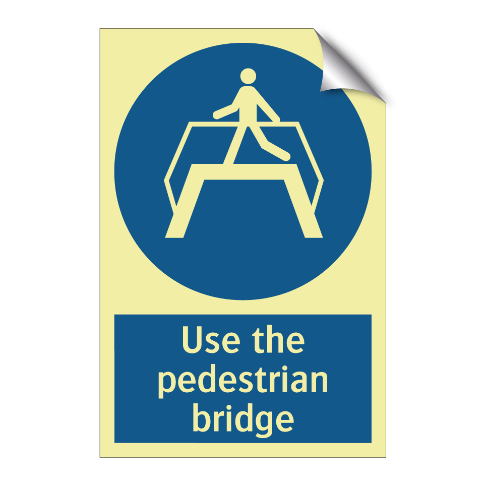 Use the pedestrian bridge