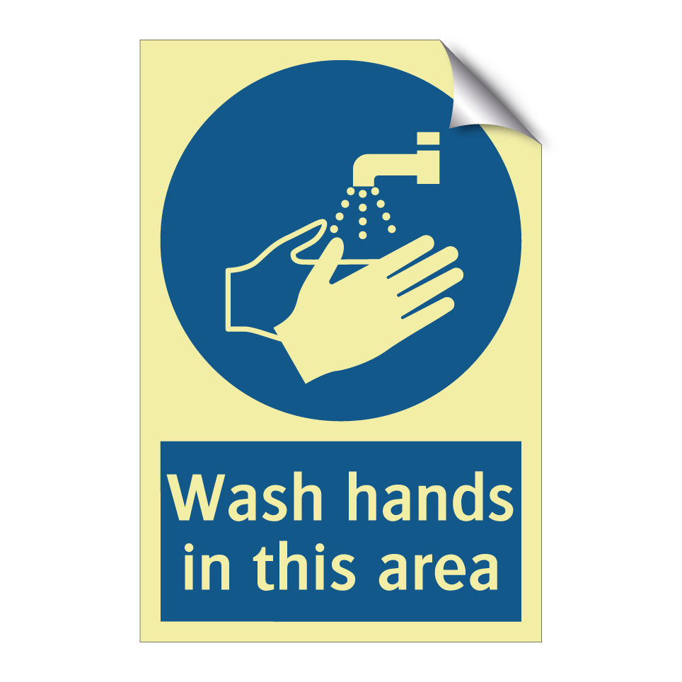 Wash hands in this area