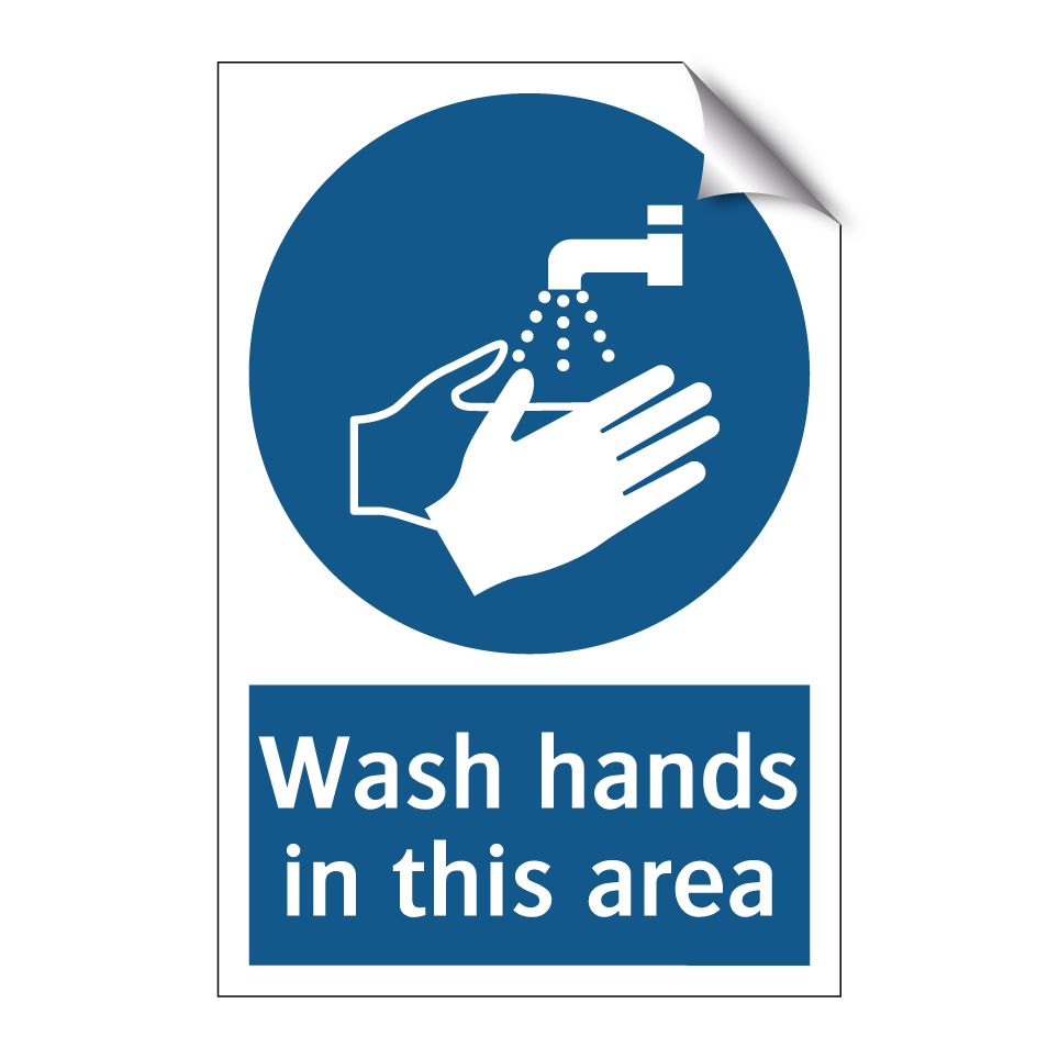 Wash hands in this area