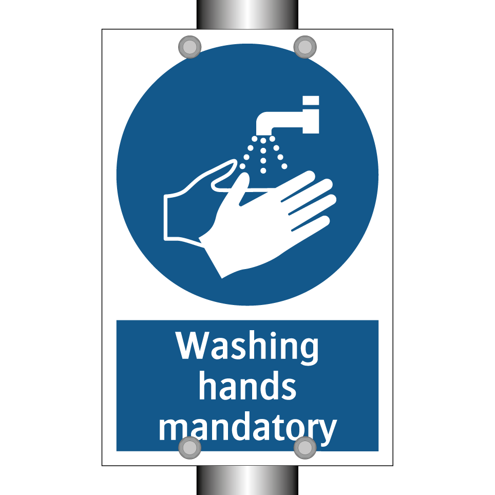Washing hands mandatory