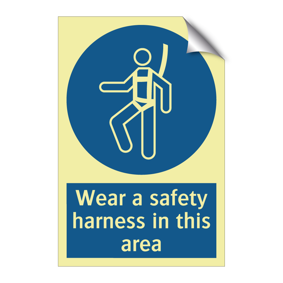 Wear a safety harness in this area