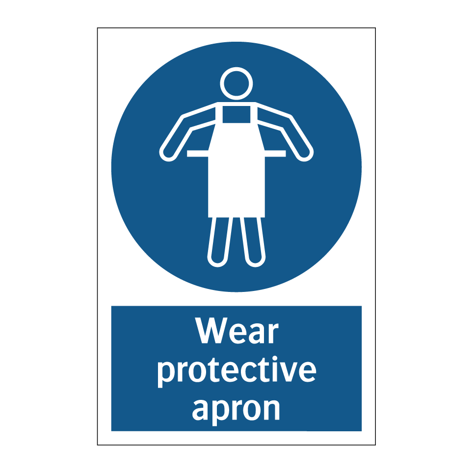 Wear protective apron