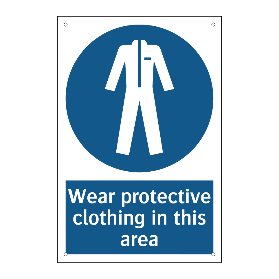Wear protective clothing in this area