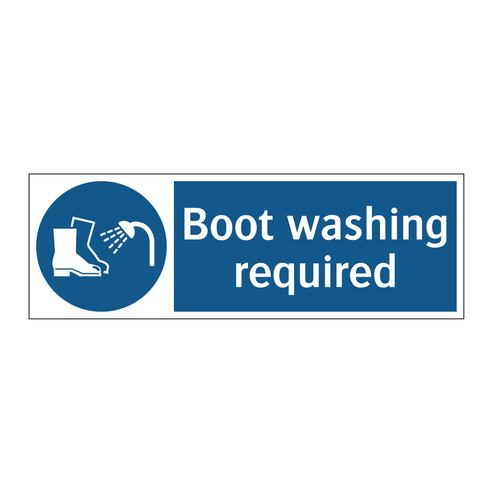 Boot washing required