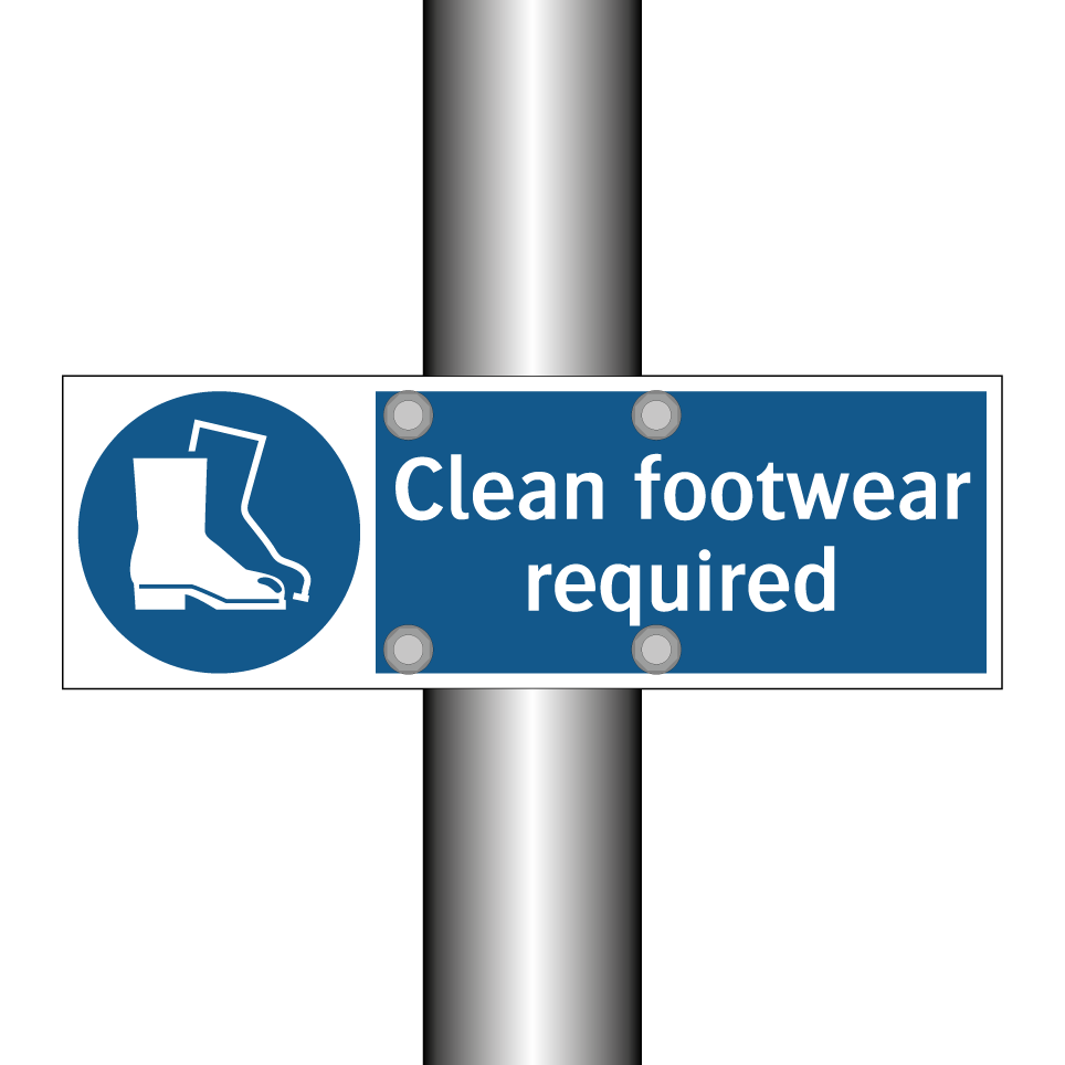 Clean footwear required