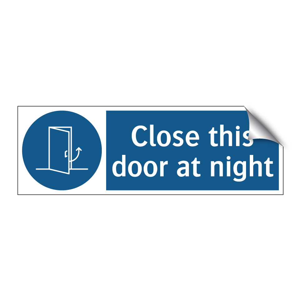 Close this door at night