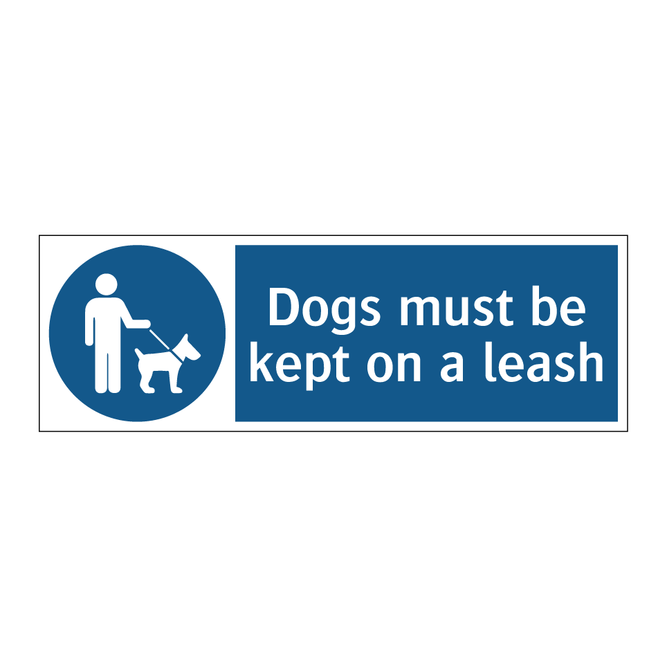 Dogs must be kept on a leash