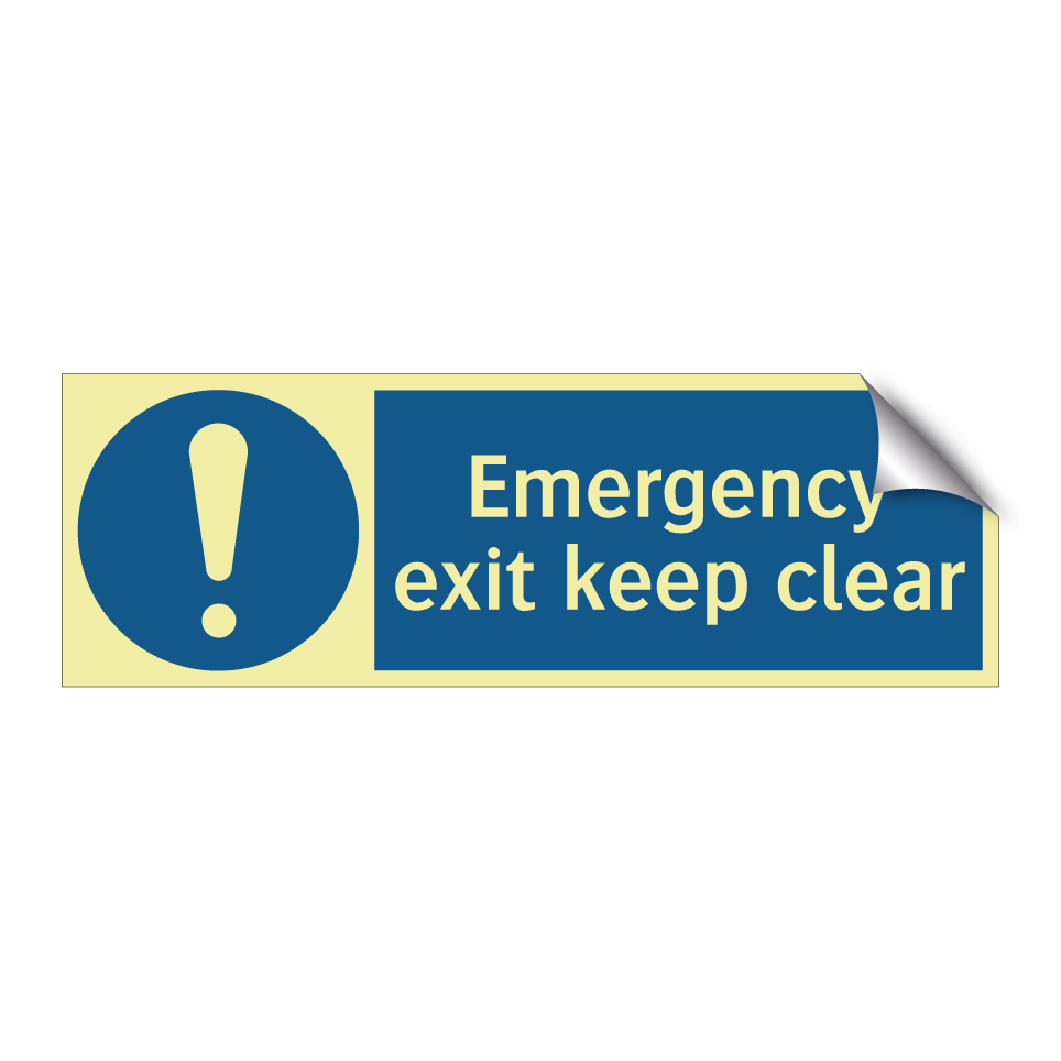 Emergency exit keep clear