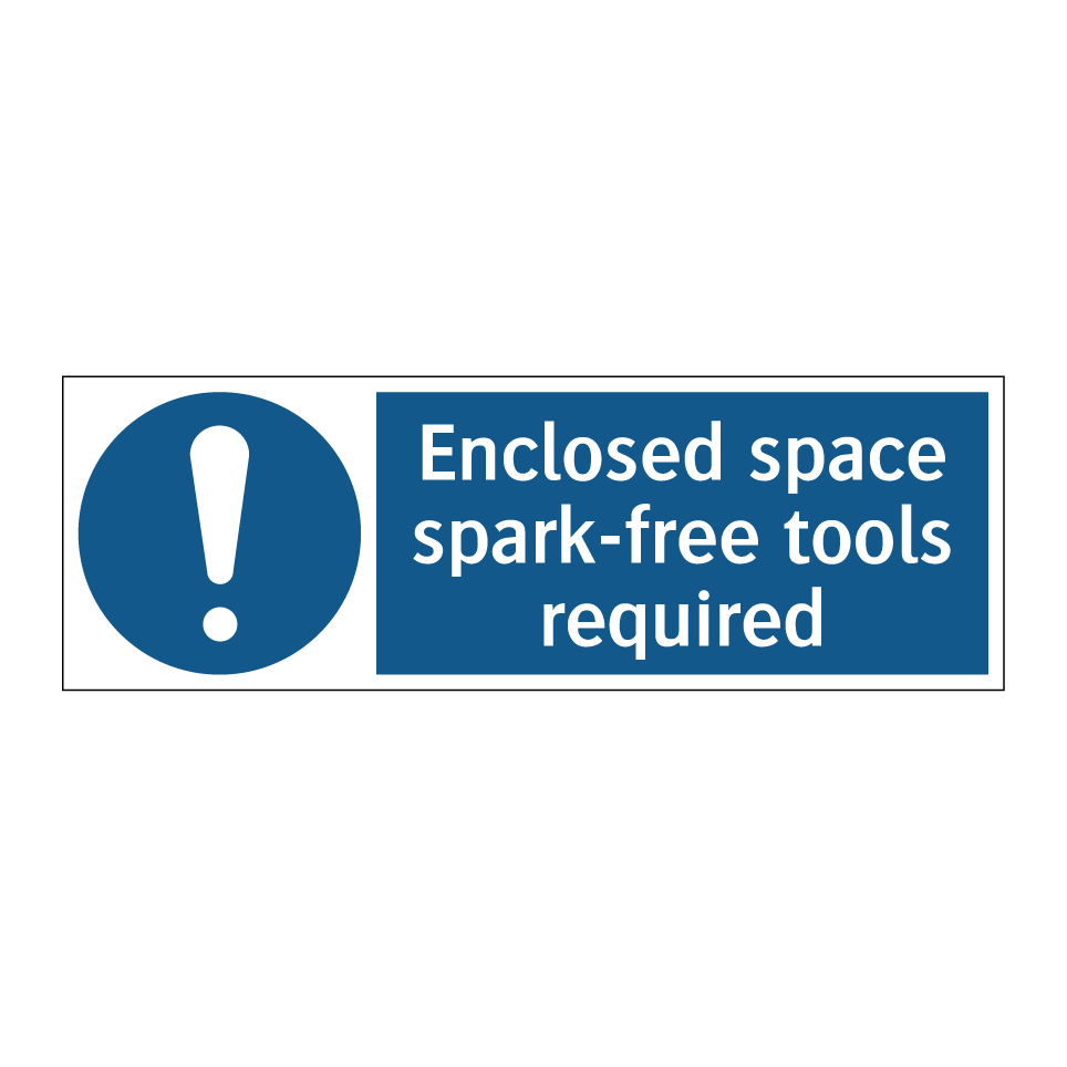 Enclosed space spark-free tools required