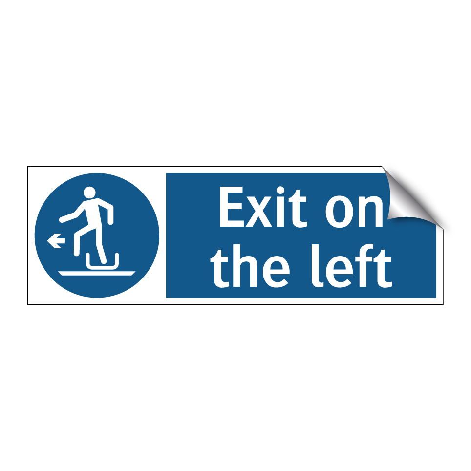 Exit on the left