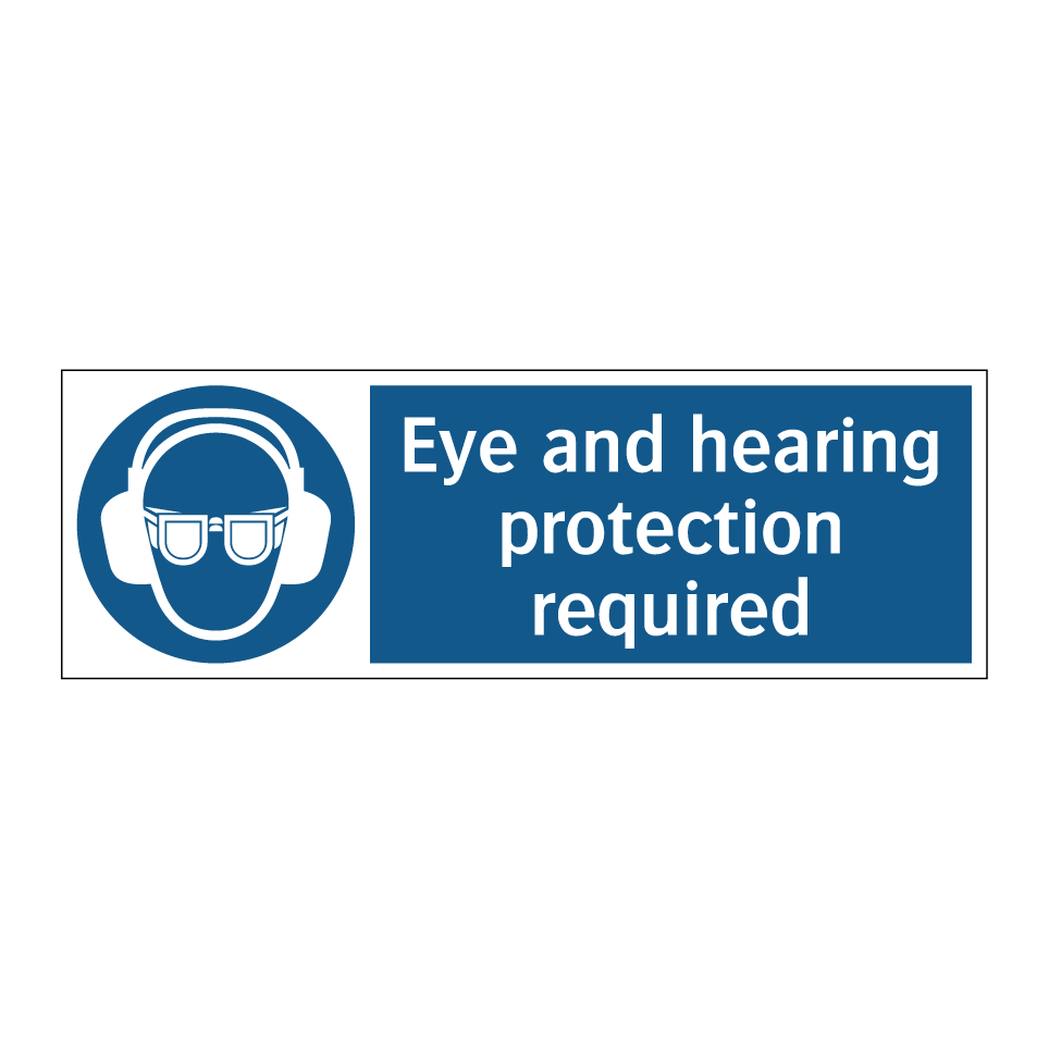 Eye and hearing protection required